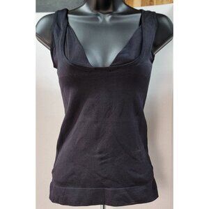 Black Nylon Spandex Sleeveless Top Size L